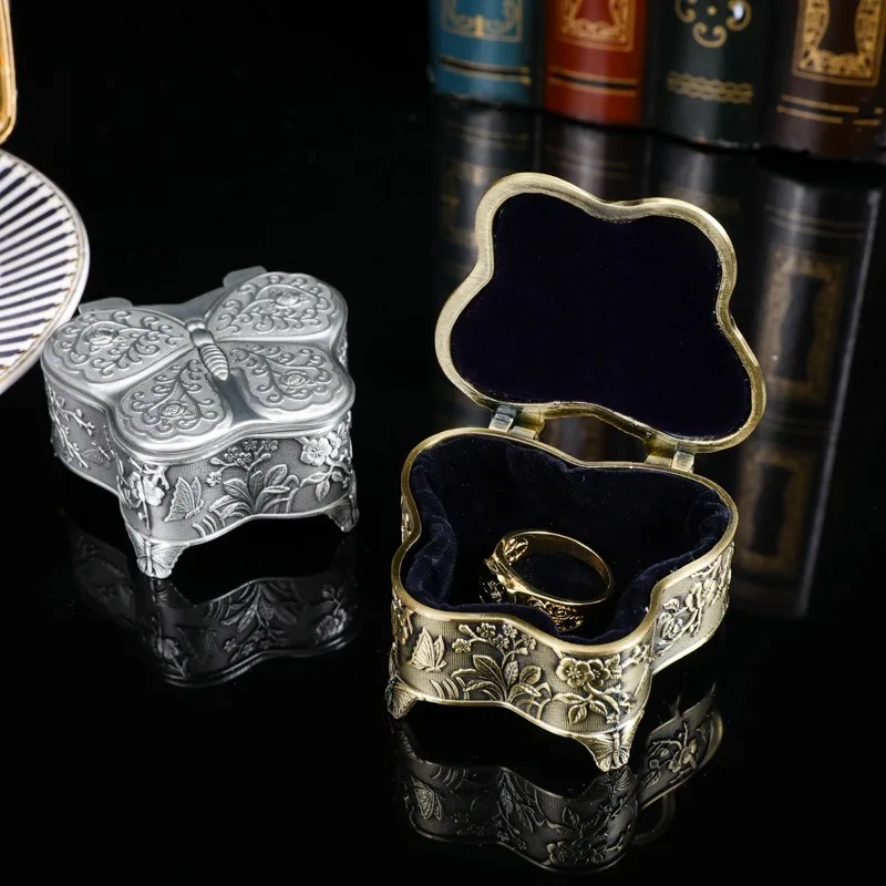 Vintage Butterfly Jewelry Box Elegant Jewelry Storage Boxes Small Portable Ring Storage Case Metal Rings Organizer Gift Box
Vintage Butterfly Jewelry Box Elegant Jewelry Storage Boxes Small Portable Ring Storage Case Metal Rings Organizer Gift Box