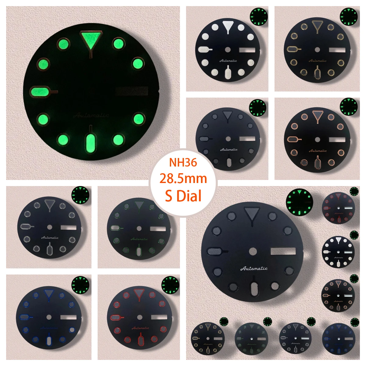 28.5mm High Quality SKX007 SS Logo NH36 Dial Suitable For NH36 Movement Green Luminous NH35 Watch accessories Watch repair
28.5mm High Quality SKX007 SS Logo NH36 Dial Suitable For NH36 Movement Green Luminous NH35 Watch accessories Watch repair