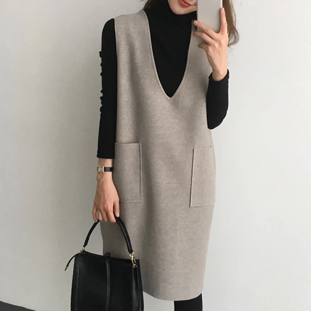 Women Pregnancy Vest Skirt New Spring Korean Knitted Knee Length Solid Casual Dress Autumn Loose Mama Clothes 2023 Vest Dress
Women Pregnancy Vest Skirt New Spring Korean Knitted Knee Length Solid Casual Dress Autumn Loose Mama Clothes 2023 Vest Dress