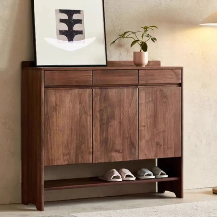 North American black walnut solid wood shoe cabinet home door large capacity modern simple living room home multi-layer
North American black walnut solid wood shoe cabinet home door large capacity modern simple living room home multi-layer