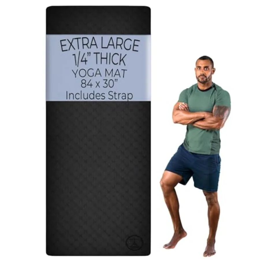 Extra Thick Yoga Mat Wide and XL-Our Extra Large Yoga Mat Thick Extra Wide And Long For Total Joint Cushioning. A Large Exercis
Extra Thick Yoga Mat Wide and XL-Our Extra Large Yoga Mat Thick Extra Wide And Long For Total Joint Cushioning. A Large Exercis