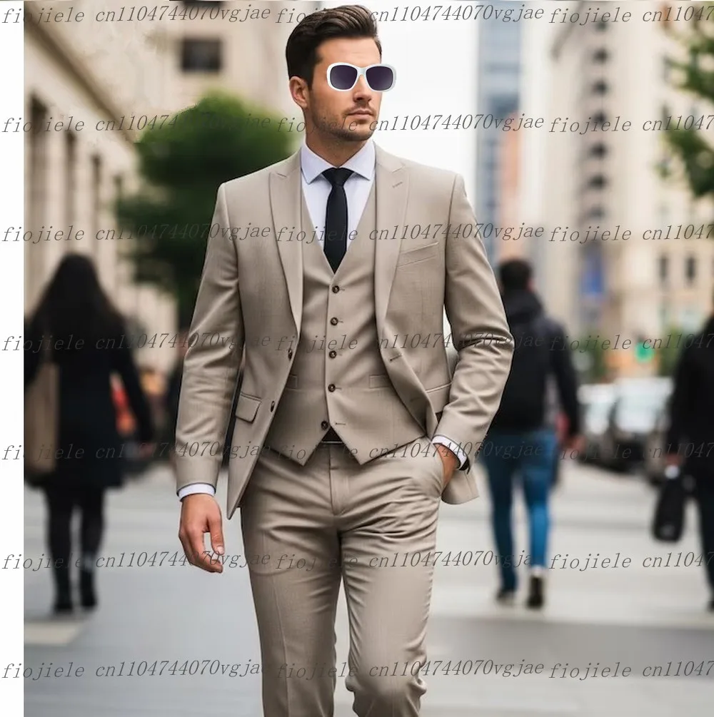 Khaki Men Suit Formal Wedding Party Groom Groomsman Business Male Tuxedos Customized 3 Piece Set Jacket Vest Pants
Khaki Men Suit Formal Wedding Party Groom Groomsman Business Male Tuxedos Customized 3 Piece Set Jacket Vest Pants
