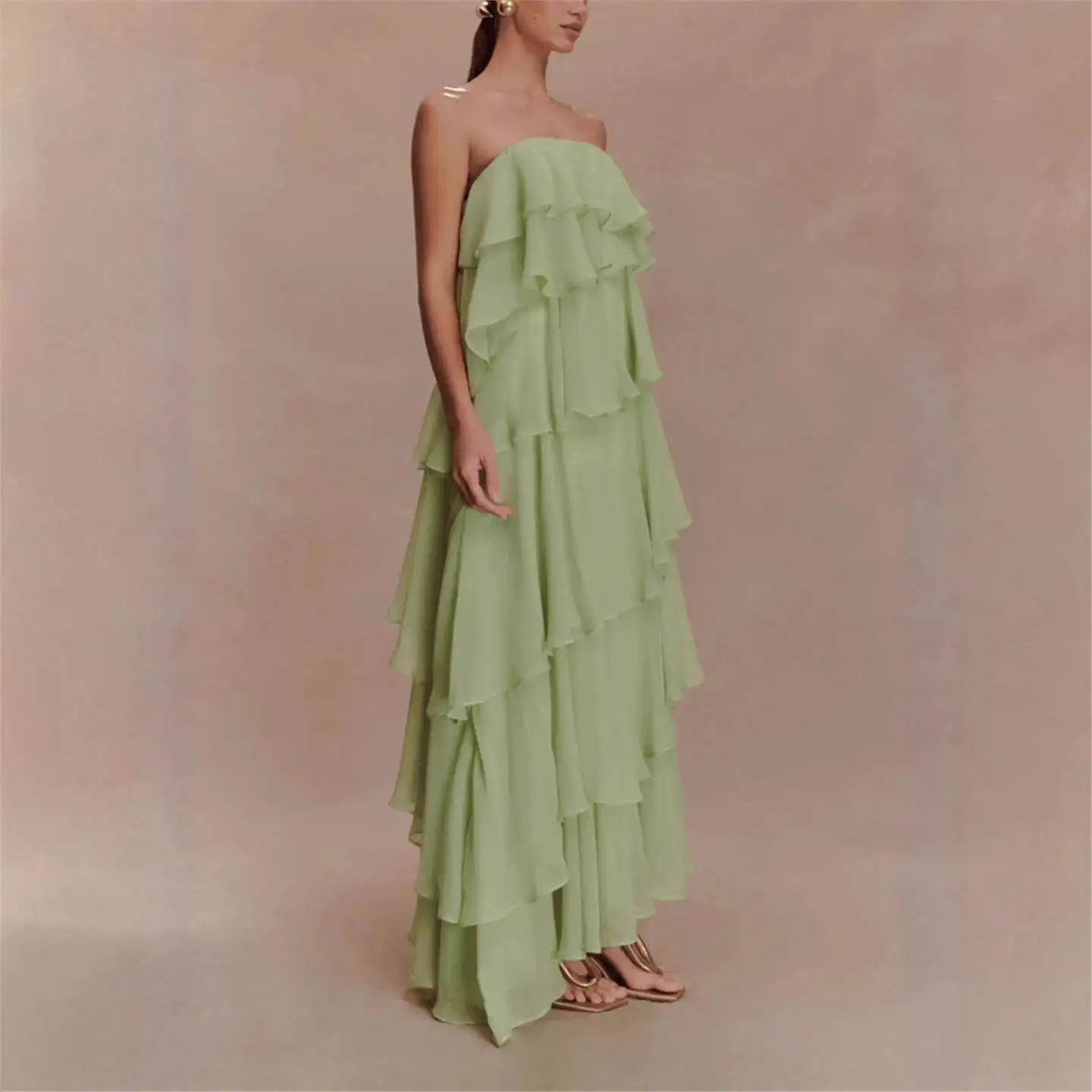 Princess Style Off-Shoulder Layered Tulle Cake Dress Women's Cross-Border High Waist Sleeveless Ball Gown Evening Dress
Princess Style Off-Shoulder Layered Tulle Cake Dress Women's Cross-Border High Waist Sleeveless Ball Gown Evening Dress
