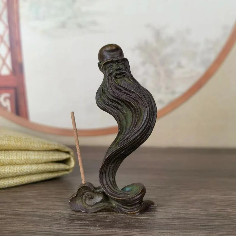 Solid Brass Plated Old Longevity Star Incense Holder Incense Burner Backflow Incense Burner Magpie Plum Blossom Bird Tea Pet Tea
Solid Brass Plated Old Longevity Star Incense Holder Incense Burner Backflow Incense Burner Magpie Plum Blossom Bird Tea Pet Tea