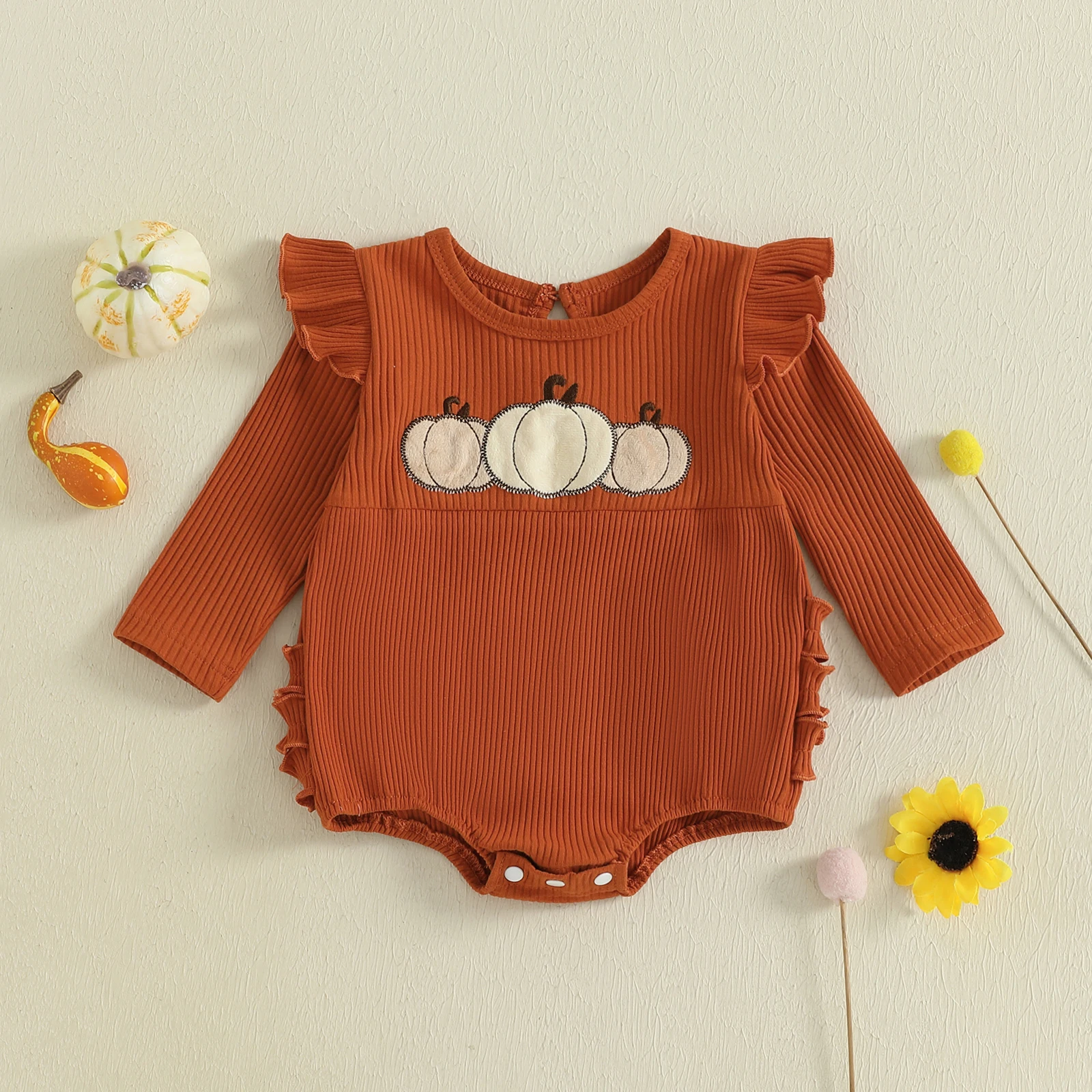 2025-05-27 Lioraitiin Baby Girl Pumpkin Embroidered Jumpsuit Halloween Long Sleeve Round Neck Ruffle Romper
2025-05-27 Lioraitiin Baby Girl Pumpkin Embroidered Jumpsuit Halloween Long Sleeve Round Neck Ruffle Romper