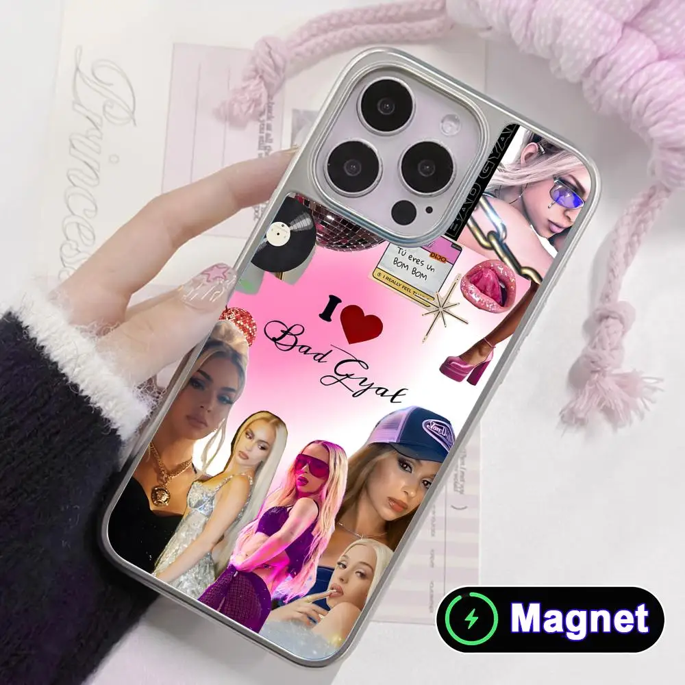 Fashion Bad Gyal Silver Plating Magsafe Mobile Phone Case for iPhone 17 16 15 14 13 12 11 Air Pro Max Plus Colorful Cover
Fashion Bad Gyal Silver Plating Magsafe Mobile Phone Case for iPhone 17 16 15 14 13 12 11 Air Pro Max Plus Colorful Cover