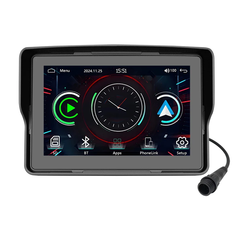 Motorcycle Wireless Carplay 5inch IP65 Waterproof Portable Carplay Android Auto Multimedia Player
Motorcycle Wireless Carplay 5inch IP65 Waterproof Portable Carplay Android Auto Multimedia Player