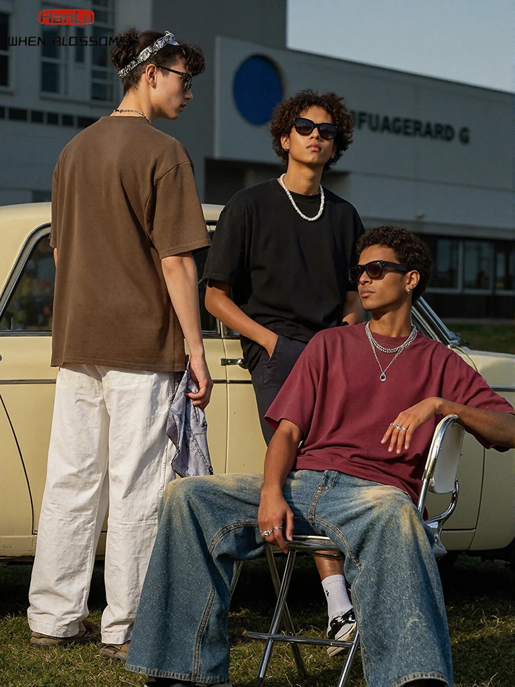 2025 Summer 280g Heavyweight Cotton T-Shirt Men Women Basic Solid Color Short Sleeve Casual Premium Unisex Tee Oversized Top
2025 Summer 280g Heavyweight Cotton T-Shirt Men Women Basic Solid Color Short Sleeve Casual Premium Unisex Tee Oversized Top