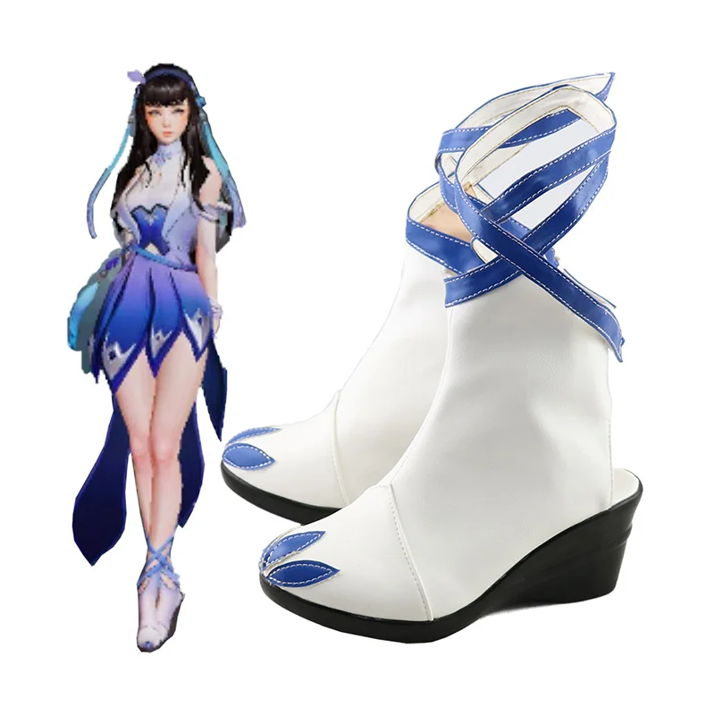 Xishi Cosplay Shoes King of Glory cos Spirit of the Veil blue Ribbon White High Heels Female customised Cosplay Shoes
Xishi Cosplay Shoes King of Glory cos Spirit of the Veil blue Ribbon White High Heels Female customised Cosplay Shoes