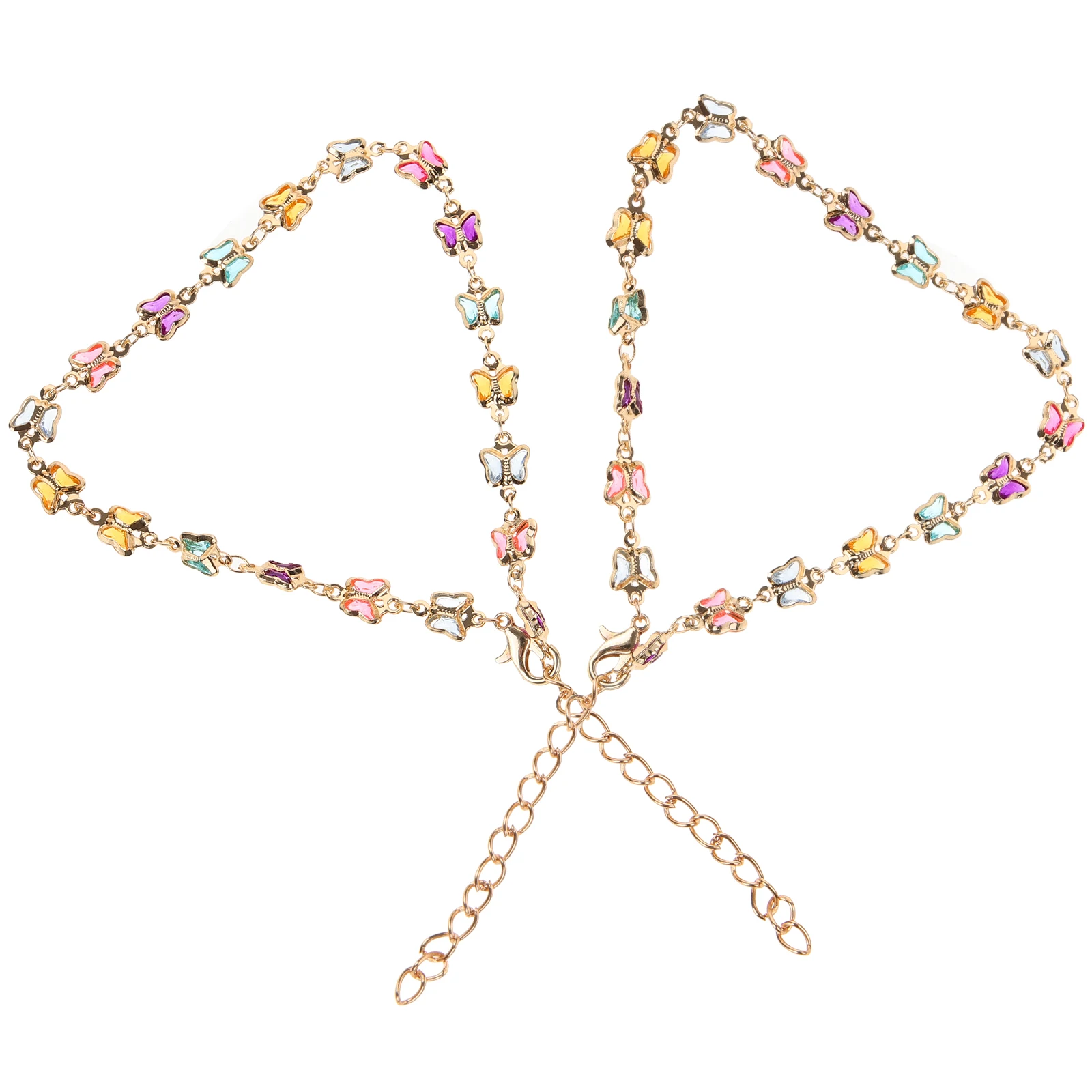 2pcs Colorful Butterfly Metal Anklets For Women Adjustable Copper Jewelry Summer Beach Chains Decorative Anklet
2pcs Colorful Butterfly Metal Anklets For Women Adjustable Copper Jewelry Summer Beach Chains Decorative Anklet
