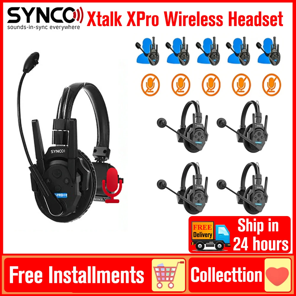 SYNCO XPro 1 Xtalk XPro 2 5 Wireless Headset Intercom System 2.4G Communication Wireless Microphone for Movie Live Studio Stage
SYNCO XPro 1 Xtalk XPro 2 5 Wireless Headset Intercom System 2.4G Communication Wireless Microphone for Movie Live Studio Stage