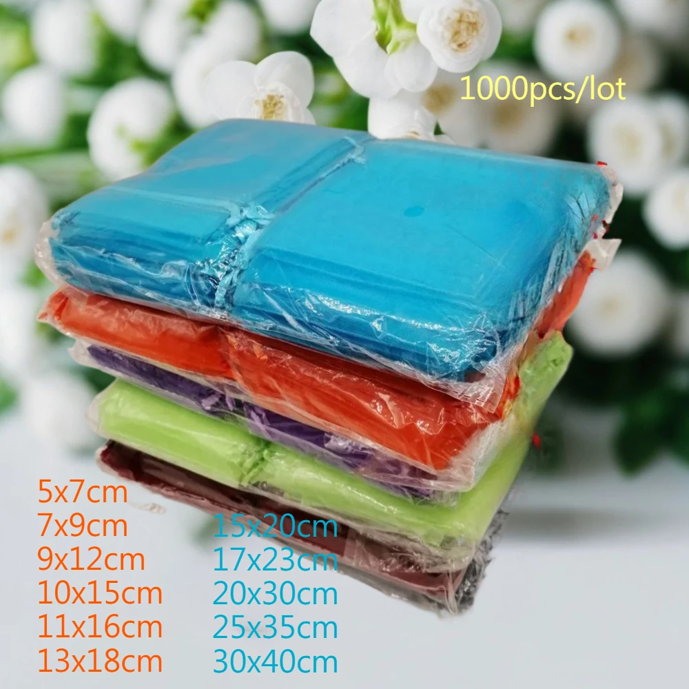 11 Sizes 1000pcs Organza Gift Bags Christmas Wedding Party Gifts Organza Drawstring Jewelry Packaging Pouches Party Favor Bag
11 Sizes 1000pcs Organza Gift Bags Christmas Wedding Party Gifts Organza Drawstring Jewelry Packaging Pouches Party Favor Bag