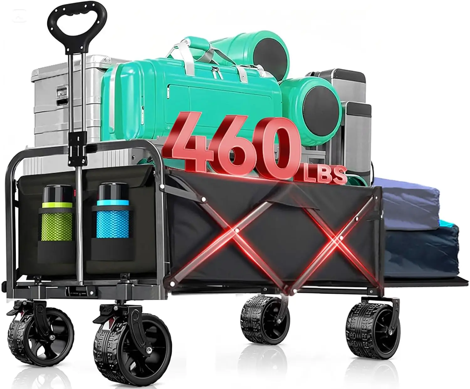 240L Capacity Foldable Wagon with Brakes, 49" Extra Long Extender Wagon Cart 460lbs Heavy Duty Collapsible Utility Cart with All
240L Capacity Foldable Wagon with Brakes, 49" Extra Long Extender Wagon Cart 460lbs Heavy Duty Collapsible Utility Cart with All