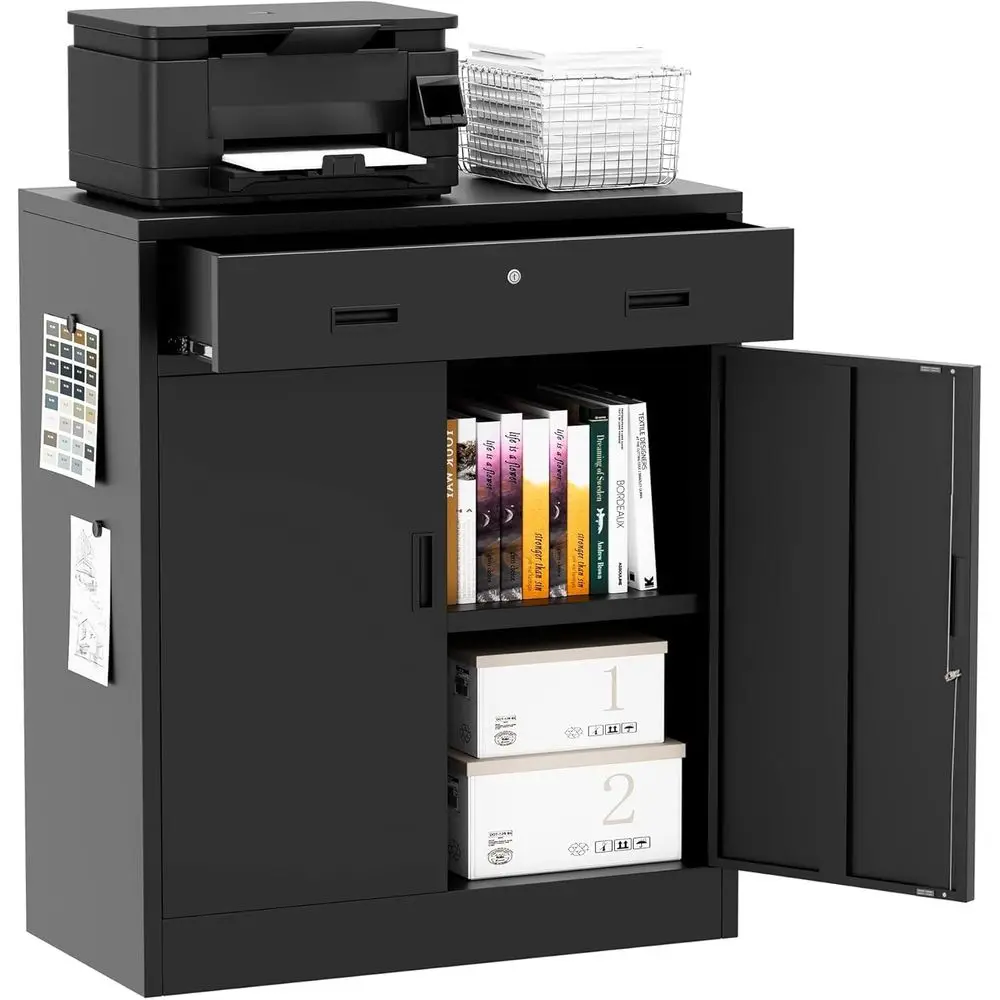36 Tall Steel Storage Cabinet with 2 Lockable Doors and 1 Drawer, Adjustable Shelves for Home, Office, Garage, School, and Wareh
36 Tall Steel Storage Cabinet with 2 Lockable Doors and 1 Drawer, Adjustable Shelves for Home, Office, Garage, School, and Wareh