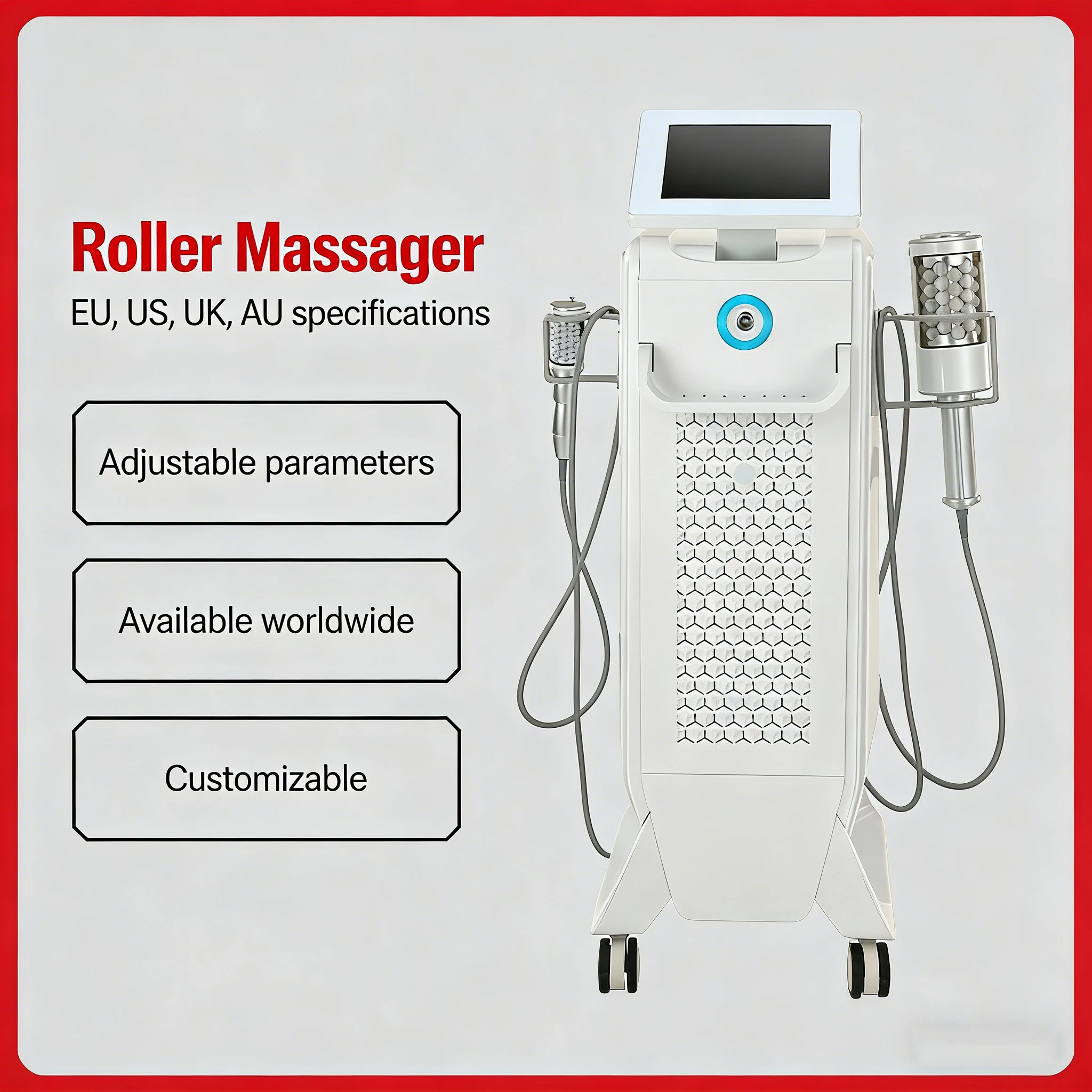 Vertical Roller Roller Massager Shaping Body Slimming Device Dredging Meridians, Specifically Designed for Beauty Salons
Vertical Roller Roller Massager Shaping Body Slimming Device Dredging Meridians, Specifically Designed for Beauty Salons