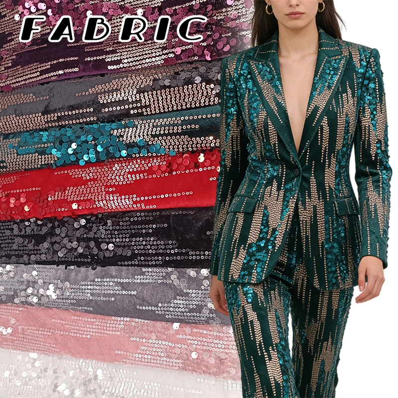 1 Yards Fashion Sequin Velvet Fabric Flannel Embroidery Sequin Fabric For Diy Sewing Suit Dress Jacket Stage Performance Costume
1 Yards Fashion Sequin Velvet Fabric Flannel Embroidery Sequin Fabric For Diy Sewing Suit Dress Jacket Stage Performance Costume
