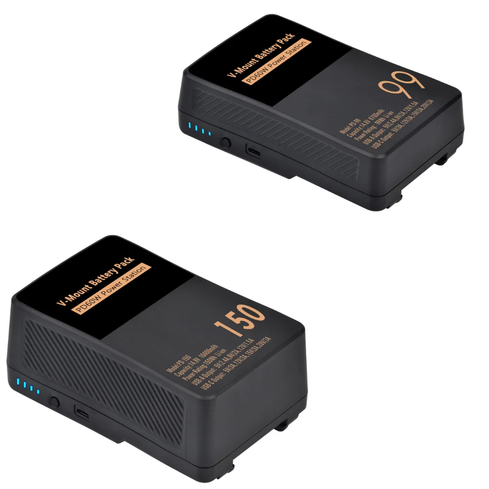 V-Mount VLock Battery + PD65W Fast Charge Cable for Sony VMount Broadcast Camcorders, Video Lights & Blackmagic Devices
V-Mount VLock Battery + PD65W Fast Charge Cable for Sony VMount Broadcast Camcorders, Video Lights & Blackmagic Devices