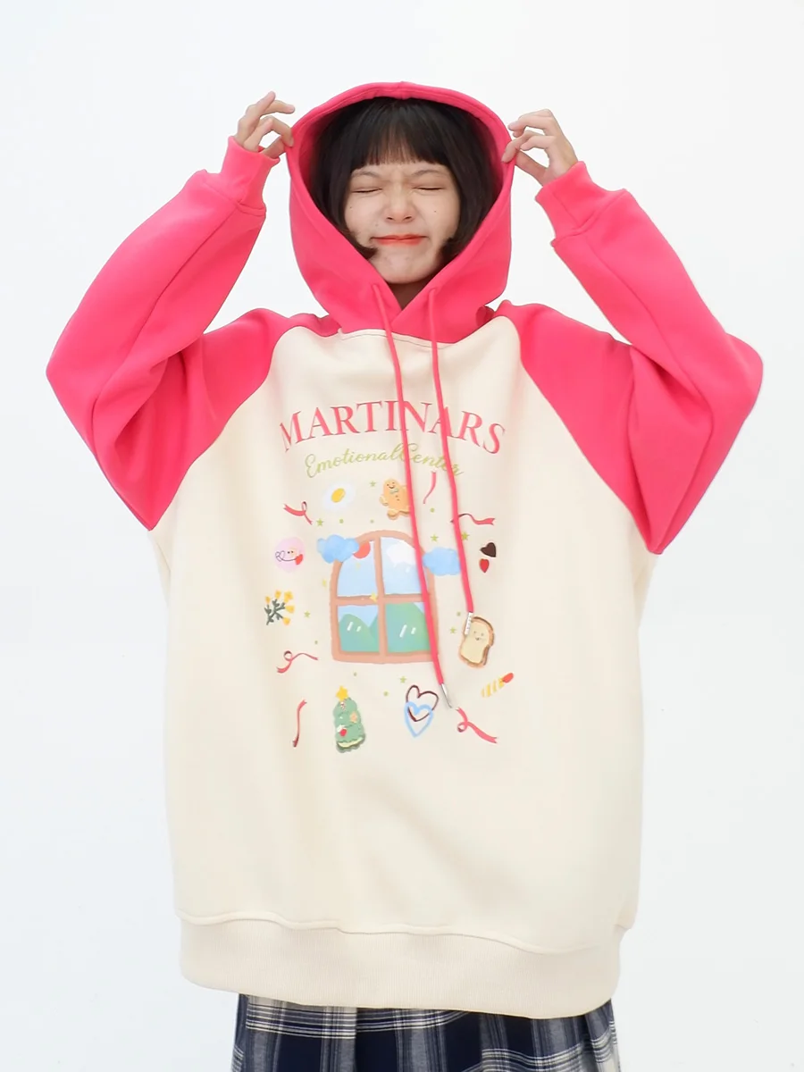 Raglan sleeved window hooded sweatshirts for women in autumn 2023, new loose fitting bf American trendy brand retro top Hoodies
Raglan sleeved window hooded sweatshirts for women in autumn 2023, new loose fitting bf American trendy brand retro top Hoodies