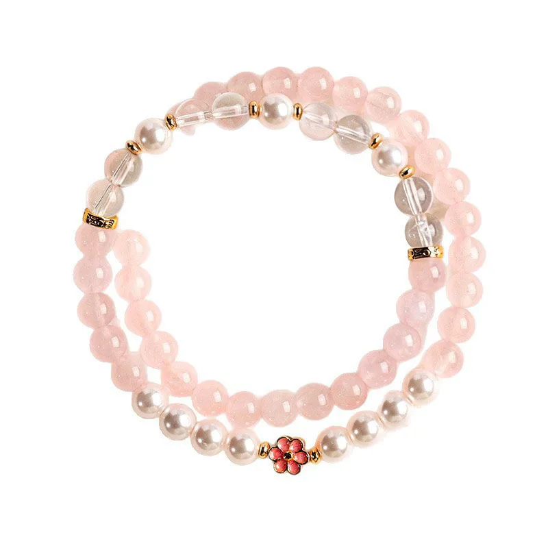 New Chinese Style Rose Quartz Bracelet for Women Light Luxury Exquisite Natural Pearl Double Layer Stackable Bracelet Gifts
New Chinese Style Rose Quartz Bracelet for Women Light Luxury Exquisite Natural Pearl Double Layer Stackable Bracelet Gifts