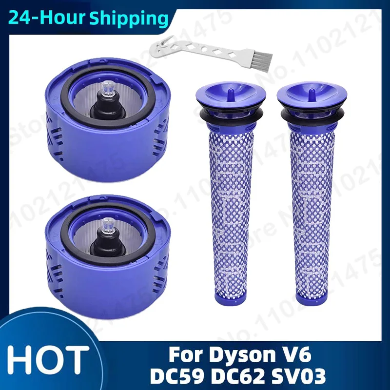 Best Pre-Filter And 2 HEPA Filter Kit For Dyson V6 DC58 DC59 DC61 DC62 Absolute Cordless Stick Vacuum Cleaner Replaces Parts
Best Pre-Filter And 2 HEPA Filter Kit For Dyson V6 DC58 DC59 DC61 DC62 Absolute Cordless Stick Vacuum Cleaner Replaces Parts