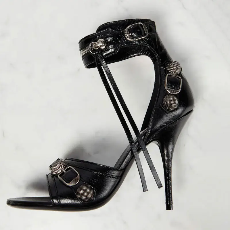 Stiletto Heel Women's Punk Metal Buckle Sandals Zipper Ankle Cuff Open Toe Fringe Tassel High Heels Breathable Party Lady Shoes
Stiletto Heel Women's Punk Metal Buckle Sandals Zipper Ankle Cuff Open Toe Fringe Tassel High Heels Breathable Party Lady Shoes