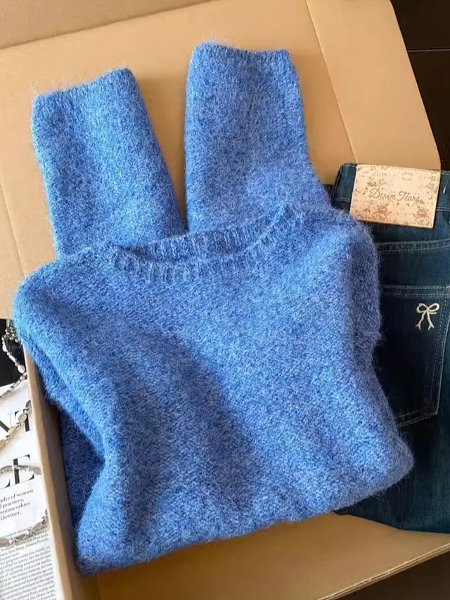 Женский вязаный свитер Soft Cloud Mist Blue Thiened, осень-зима, внутренняя одежда, шелковая пряжа с цветочным принтом, нежный ветер, высокая талия...
Женский вязаный свитер Soft Cloud Mist Blue Thiened, осень-зима, внутренняя одежда, шелковая пряжа с цветочным принтом, нежный ветер, высокая талия...