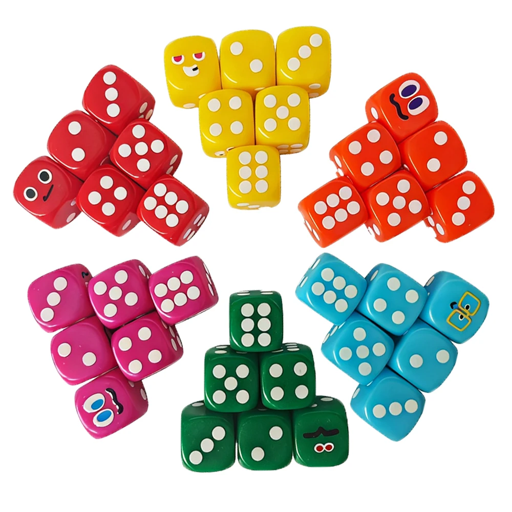 6pcs/Pack 16mm Acrylic Dice Game Cubes High Quality Boutique Colorful Personalized Creative Expression Solid
6pcs/Pack 16mm Acrylic Dice Game Cubes High Quality Boutique Colorful Personalized Creative Expression Solid