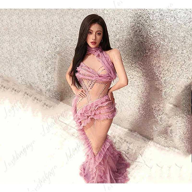 Light Purple Corrugated Mesh Slim Fit Evening Dress for Women Miss Universe Contest Catwalk Party Wear
Light Purple Corrugated Mesh Slim Fit Evening Dress for Women Miss Universe Contest Catwalk Party Wear