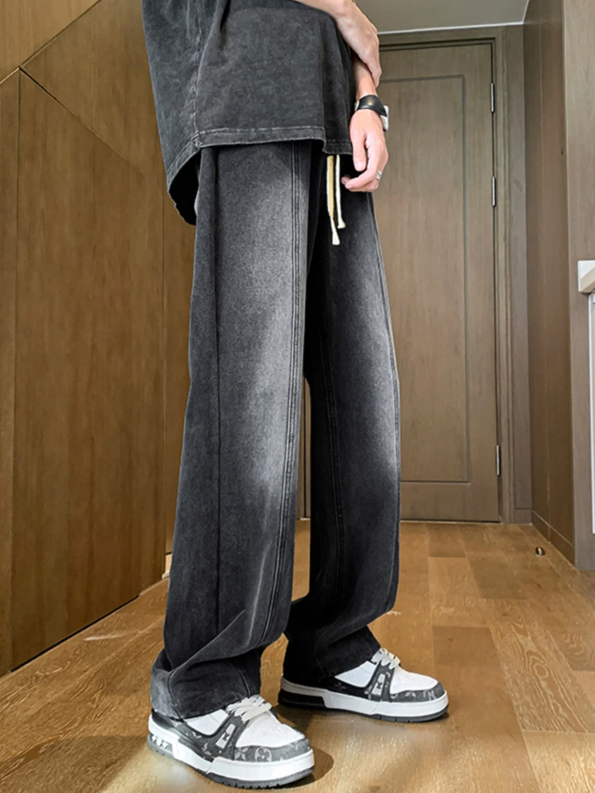 Spring Autumn Men's Jeans Straight Leg Retro American Vibe Casual Wear Resistant Stretch Denim mid Waist Long Trousers
Spring Autumn Men's Jeans Straight Leg Retro American Vibe Casual Wear Resistant Stretch Denim mid Waist Long Trousers