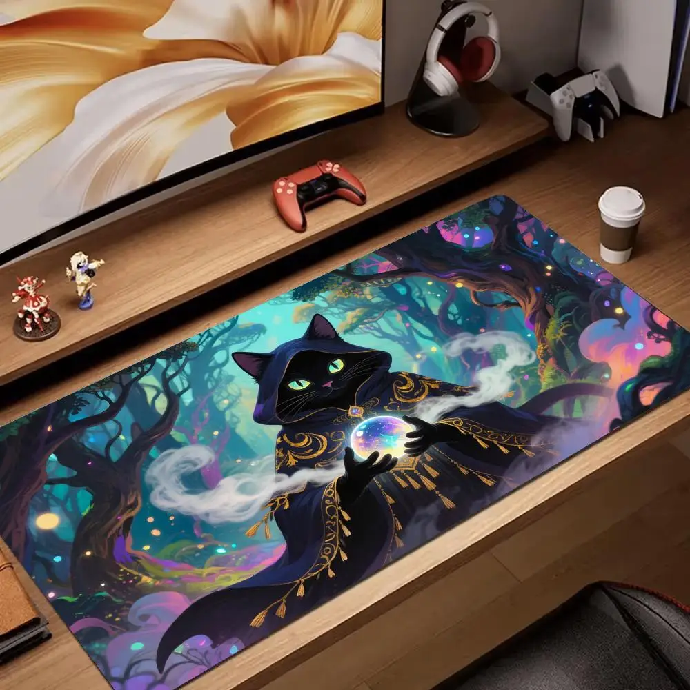 Black Cat Wizard magic playmat Mouse Pad rubber anti-slip Desk Mat gamer pc accessories Gaming mat keypad expansion mousepad
Black Cat Wizard magic playmat Mouse Pad rubber anti-slip Desk Mat gamer pc accessories Gaming mat keypad expansion mousepad