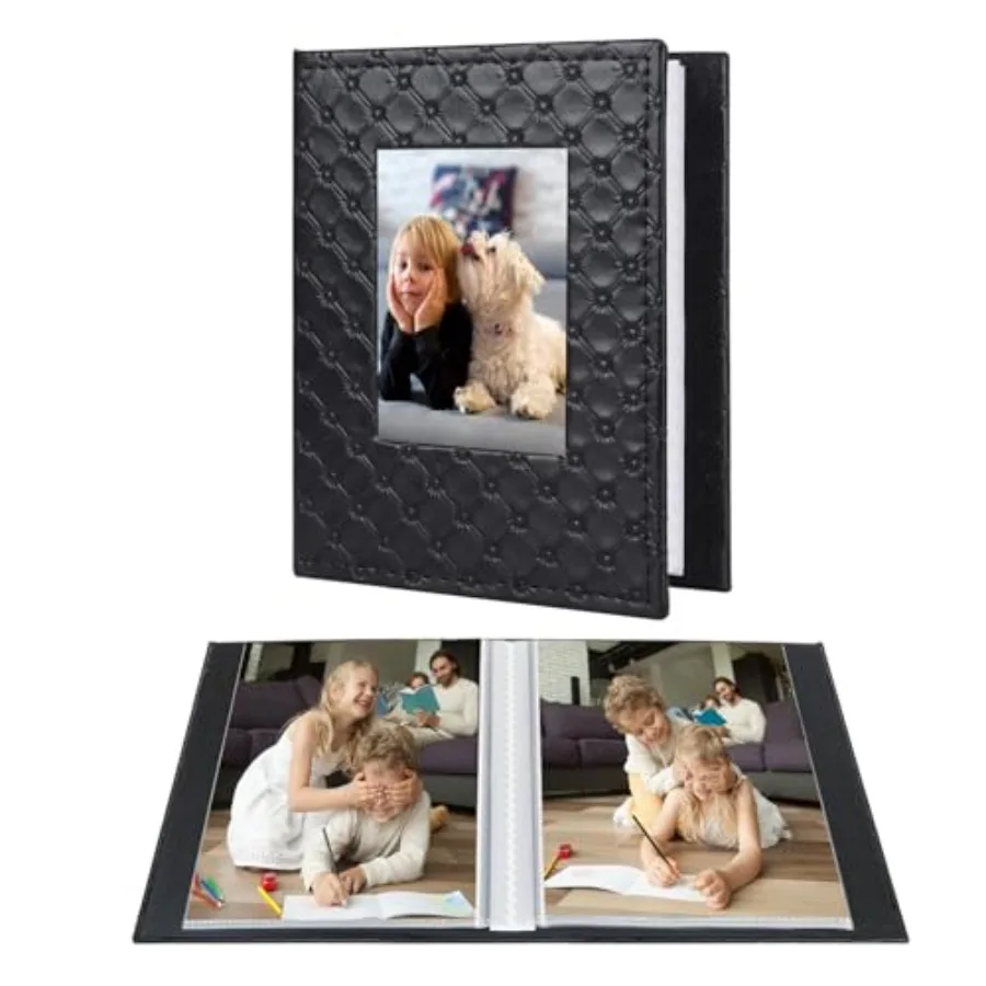 Photo Album 4x6 52 Photos Small Photo Book Button Grain PU Leather Cover Picture Album with Front Window 26-Sheet Hold 52 Verti
Photo Album 4x6 52 Photos Small Photo Book Button Grain PU Leather Cover Picture Album with Front Window 26-Sheet Hold 52 Verti