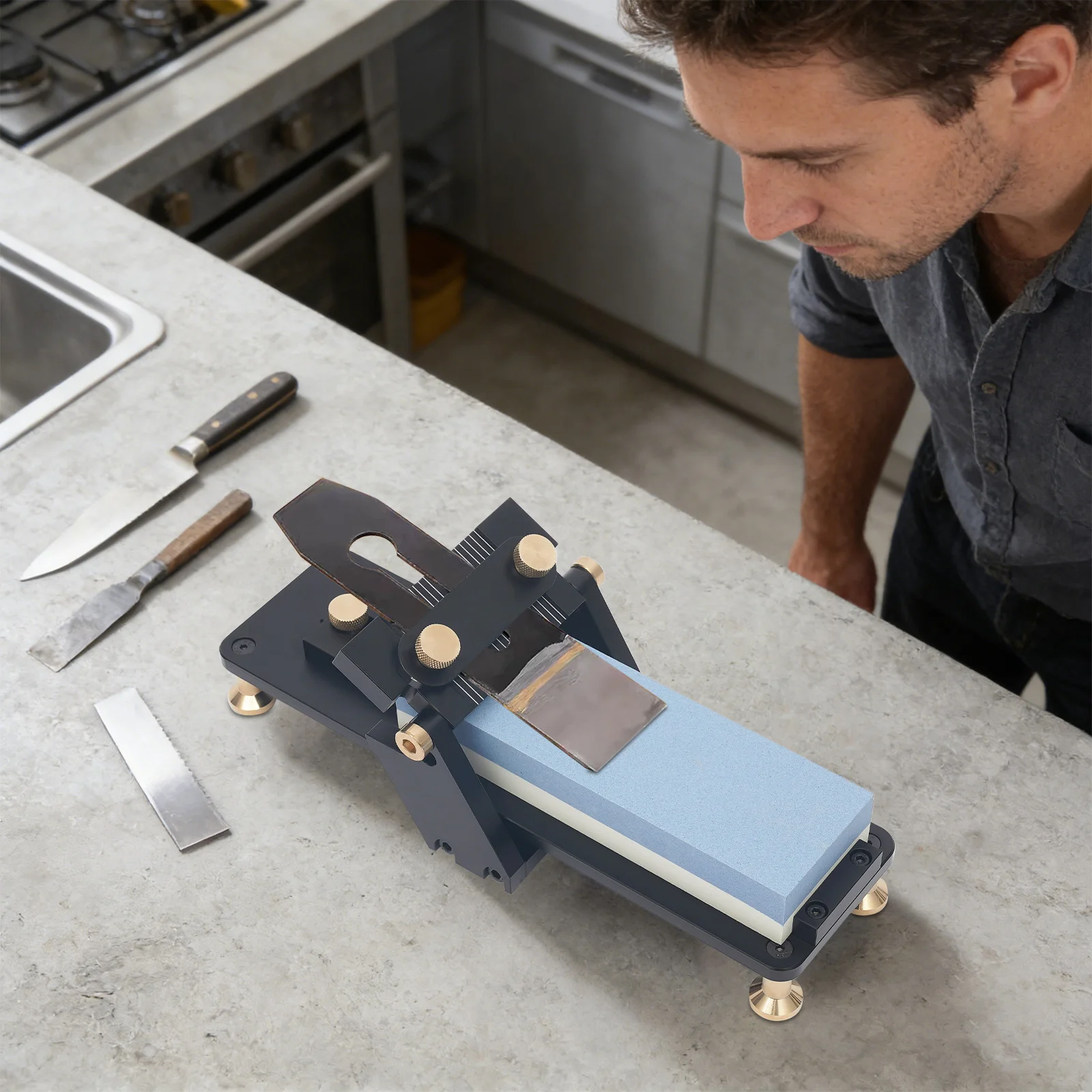 Sharpening Stones, Whetstone Set, Electric Knife Sharpener, Fixed Angle Aluminum Alloy Holder, Non Slip Rubber Base, Safe & Fast
Sharpening Stones, Whetstone Set, Electric Knife Sharpener, Fixed Angle Aluminum Alloy Holder, Non Slip Rubber Base, Safe & Fast
