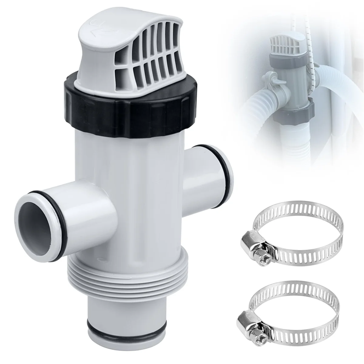 ABAB Pool Hose Plunger Valve for Above Ground Pool and Pool Pump, 11872 Dual Split Hose Plunger Valve Replacement Parts
ABAB Pool Hose Plunger Valve for Above Ground Pool and Pool Pump, 11872 Dual Split Hose Plunger Valve Replacement Parts