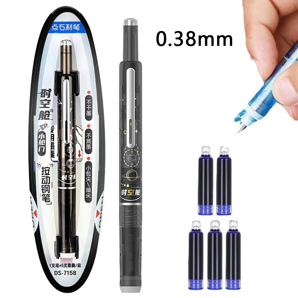 0,38 мм выдвижной перьевой карандаш, пресс-ручка, маленькая технология, ощущение практики письма, тонкая и острая милая канцелярская перьевая ручка
0,38 мм выдвижной перьевой карандаш, пресс-ручка, маленькая технология, ощущение практики письма, тонкая и острая милая канцелярская перьевая ручка