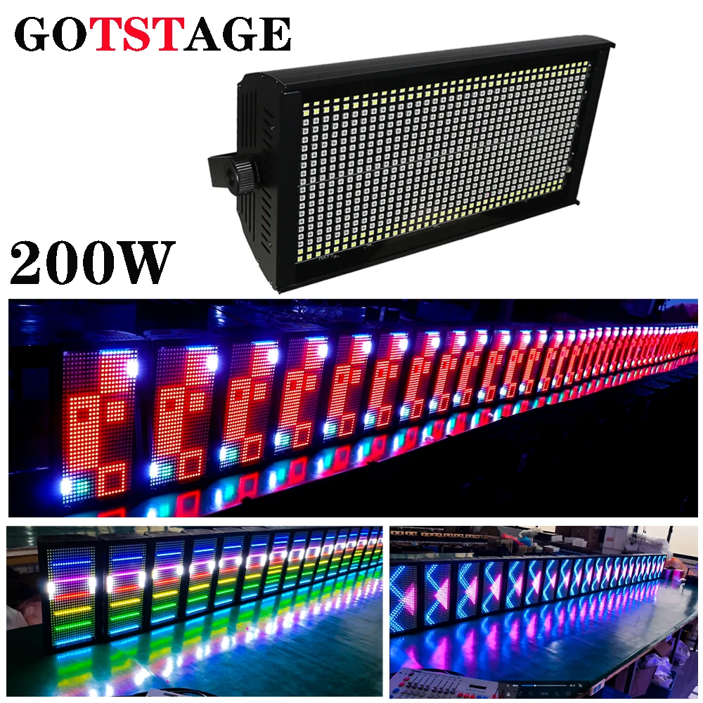 1/4pcs 200W 576RGB+144White LED Strobe Lights DMX Super Bright Uplight DMX512 Dj Disco Wash Bar Party Stage Lighting Effects
1/4pcs 200W 576RGB+144White LED Strobe Lights DMX Super Bright Uplight DMX512 Dj Disco Wash Bar Party Stage Lighting Effects