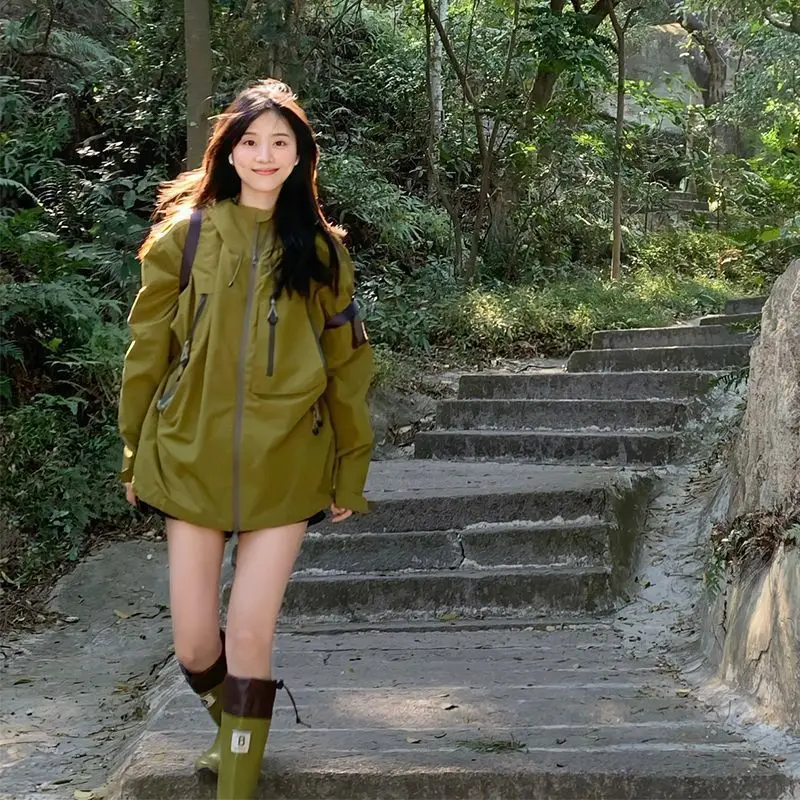 American Retro Multi-Pocket Hooded Jacket Women Ins Spring Autumn New Niche Design Sense Casual Loose Korean Versatile Coat
American Retro Multi-Pocket Hooded Jacket Women Ins Spring Autumn New Niche Design Sense Casual Loose Korean Versatile Coat
