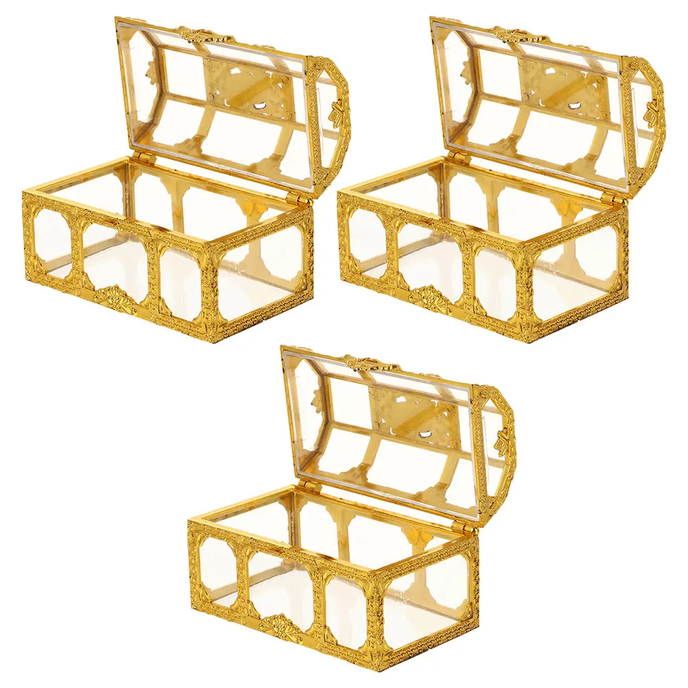 3Pcs Candy Boxes Decorative Storage Pirate Treasure Chest Party Favor Gift Box Bright Color Exquisite Appearance Safe Material
3Pcs Candy Boxes Decorative Storage Pirate Treasure Chest Party Favor Gift Box Bright Color Exquisite Appearance Safe Material