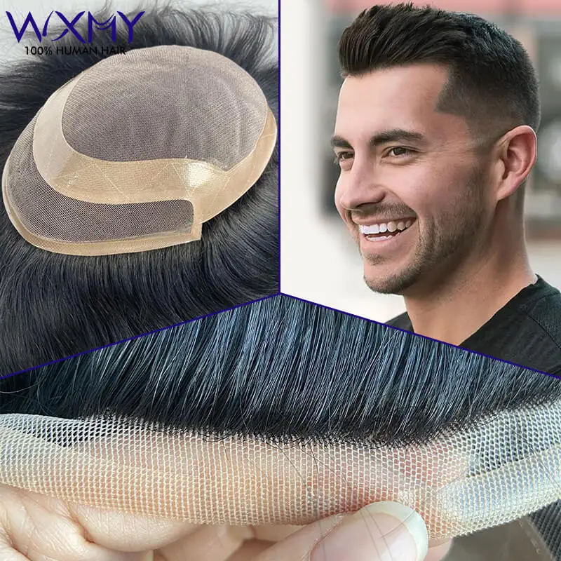 Mono Base With Pu & Lace Front Male Hair Prosthesis Toupee For Men Natural Human Hair Men's Wigs Systems Unit Breathable Man Wig
Mono Base With Pu & Lace Front Male Hair Prosthesis Toupee For Men Natural Human Hair Men's Wigs Systems Unit Breathable Man Wig