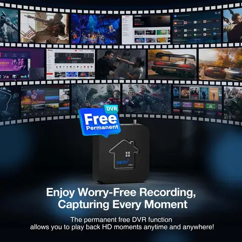 GTMEDIA HDTV Converter X1 Android 11 กล่องทีวี ATSC3.0 สมาร์ทถอดรหัส Wifi ในตัว, DVR การบันทึกฟรี, เหมาะสําหรับ US、Kr