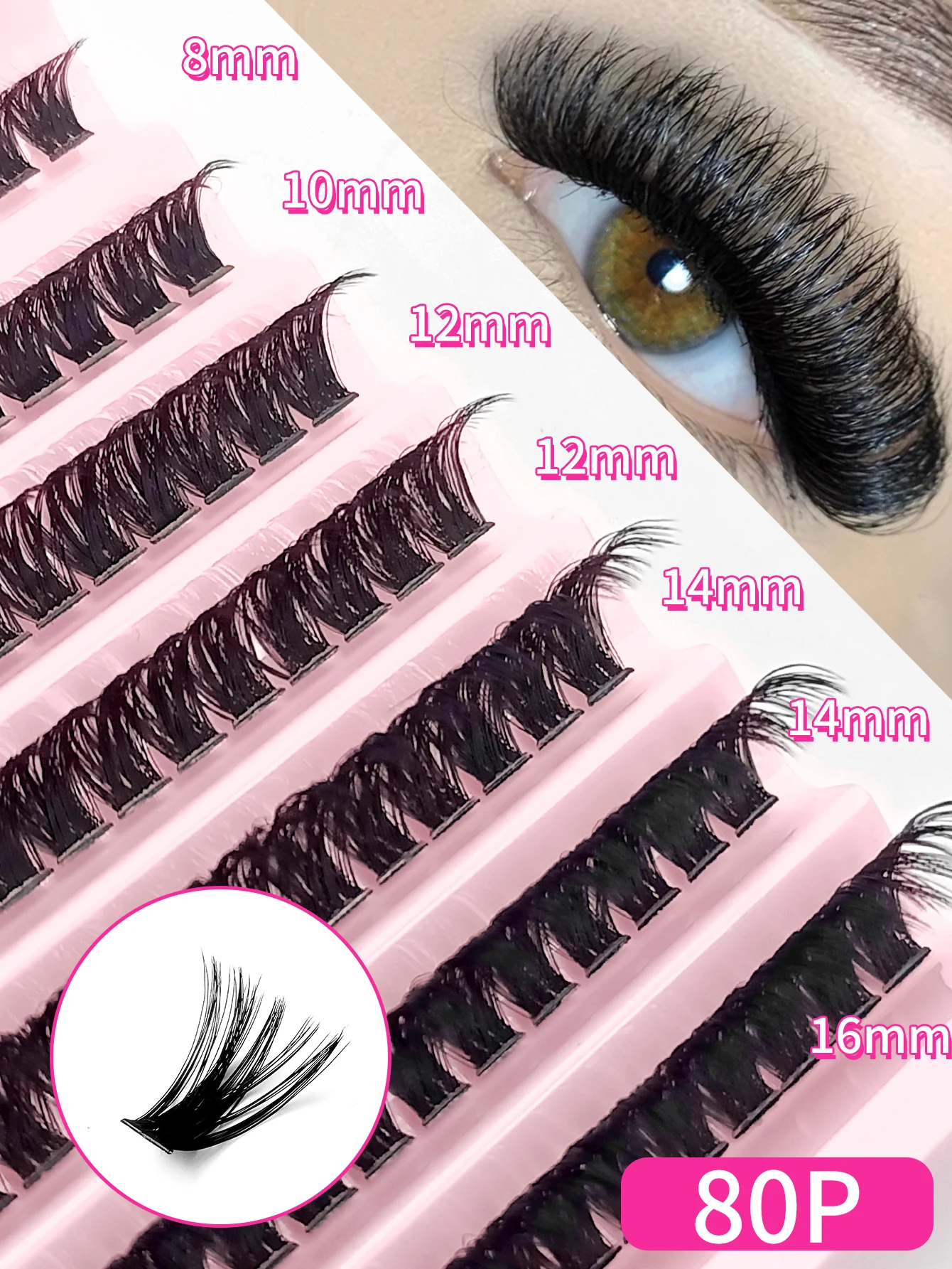 ABONNIE 7 Rows Diy Cluster Lashes Segment 20D 30D 40D 60D 80D Individual Cluster Eyelash Fluffy Fans
ABONNIE 7 Rows Diy Cluster Lashes Segment 20D 30D 40D 60D 80D Individual Cluster Eyelash Fluffy Fans