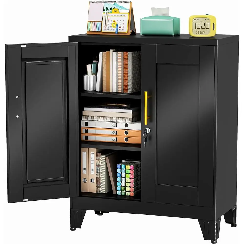 35.43 Secure Steel Storage Cabinet with 2 Doors & Adjustable Shelves for Home, Office, and Warehouse Use (Black)
35.43 Secure Steel Storage Cabinet with 2 Doors & Adjustable Shelves for Home, Office, and Warehouse Use (Black)