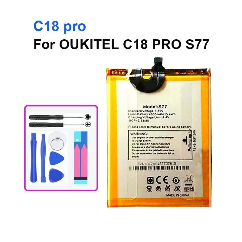 Сменный аккумулятор для мобильного телефона C18 Pro 4000 мАч для OUKITEL C18pro S77, высококачественные аккумуляторы для смартфонов + трек НЕТ
Сменный аккумулятор для мобильного телефона C18 Pro 4000 мАч для OUKITEL C18pro S77, высококачественные аккумуляторы для смартфонов + трек НЕТ
