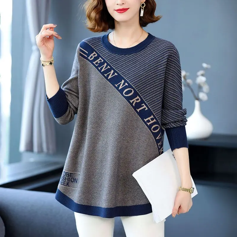 Patchwork Oversize Women Pullover Sweater For Spring Autumn 2023 New Casual Elegant O-neck Letters Print Female Knitting Shirt
Patchwork Oversize Women Pullover Sweater For Spring Autumn 2023 New Casual Elegant O-neck Letters Print Female Knitting Shirt