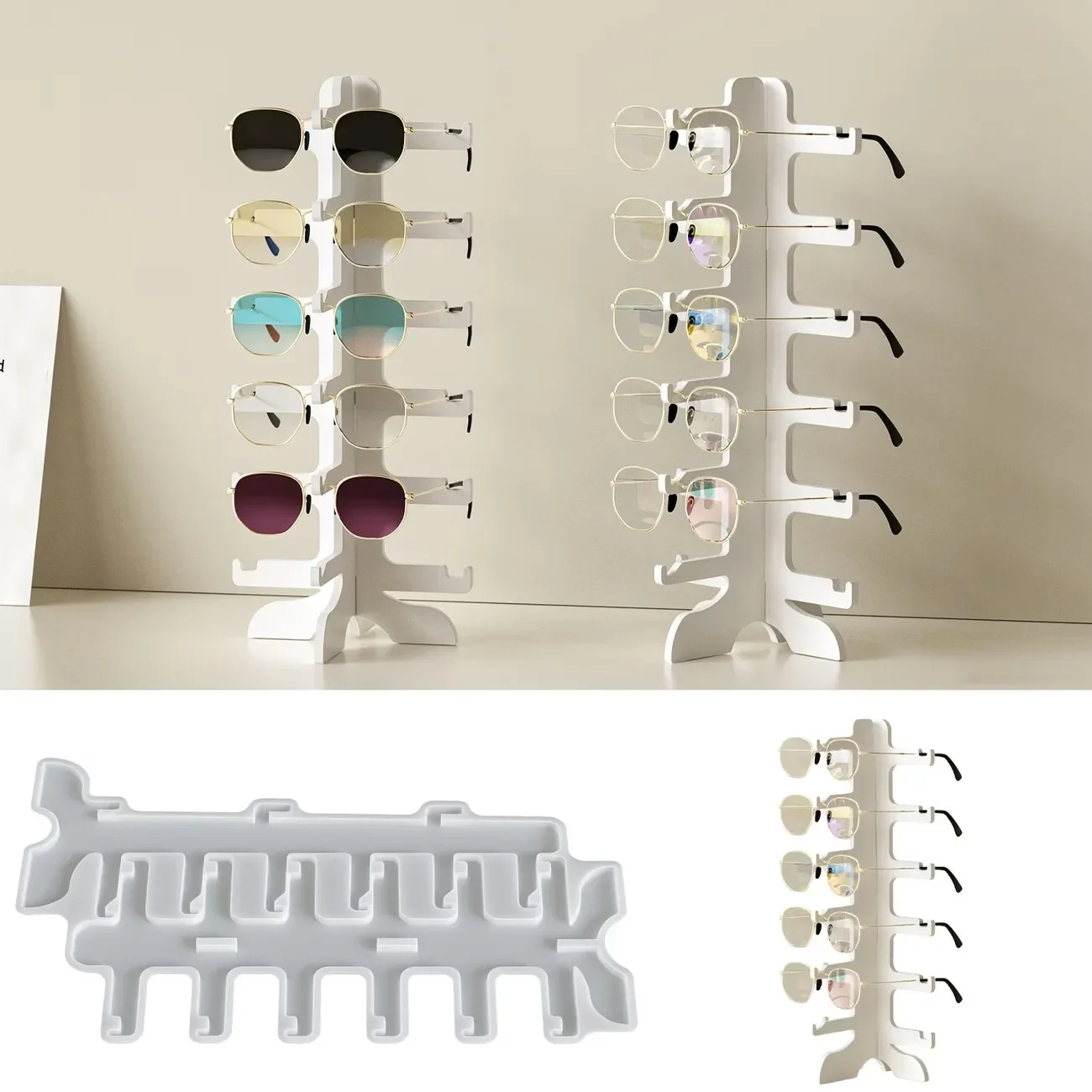 Silicone Mold for Glasses Holder, Resin Casting Eyewear Display Organizer Stands Rack, Home Decoration Casting Mould
Silicone Mold for Glasses Holder, Resin Casting Eyewear Display Organizer Stands Rack, Home Decoration Casting Mould