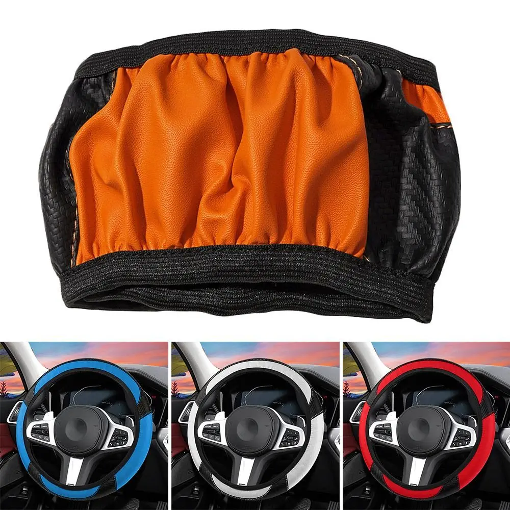 Car Styling Leather Car Steering Wheel Cover Embossing Universal Car Glove Cover Skidproof Car Accessories
Car Styling Leather Car Steering Wheel Cover Embossing Universal Car Glove Cover Skidproof Car Accessories
