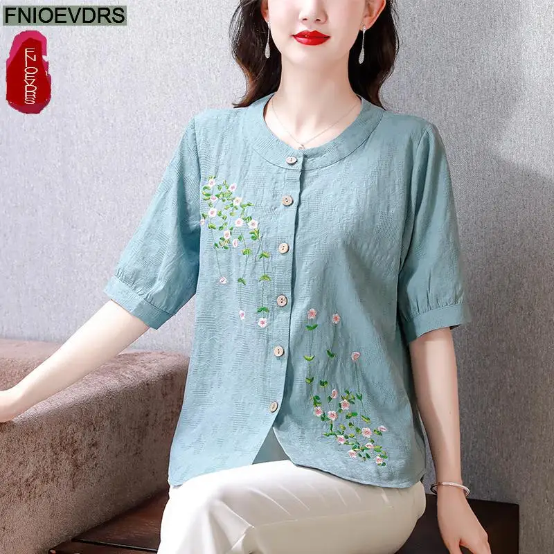 M-4XL Hot Flower Embroidery Cute Chic Tops Hot Women Summer Retro Vintage Style Design Shirt Blouses
M-4XL Hot Flower Embroidery Cute Chic Tops Hot Women Summer Retro Vintage Style Design Shirt Blouses