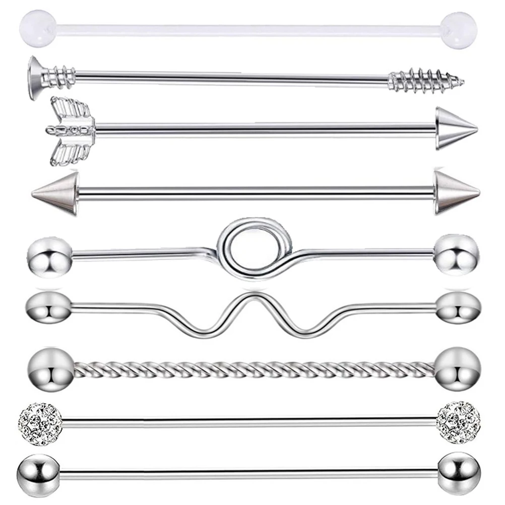 9pcs Studs Piercing Jewelry Set Barbell Earrings Rhinestone Acrylic Stainless Steel Arrows Screw Earring Decorations
9pcs Studs Piercing Jewelry Set Barbell Earrings Rhinestone Acrylic Stainless Steel Arrows Screw Earring Decorations