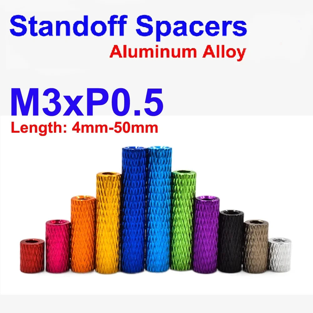 10pcs/lot M3 Colourful Knurled Aluminum Standoff Spacer Column Aluminum Rods M3x6/8/10/12/15/20/25/28/30/35/37/40/45/50
10pcs/lot M3 Colourful Knurled Aluminum Standoff Spacer Column Aluminum Rods M3x6/8/10/12/15/20/25/28/30/35/37/40/45/50