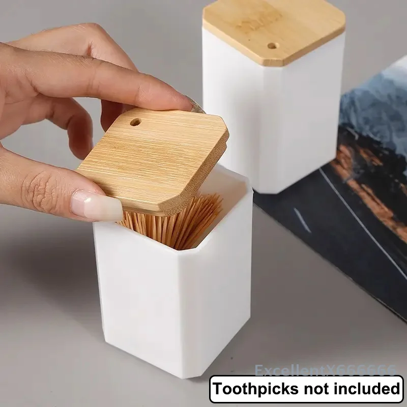 Kitchen Toothpick Box Household Tooth Pick Holder Container Living Room Portable Toothpick Dispenser Storage Bucket Storage Box
Kitchen Toothpick Box Household Tooth Pick Holder Container Living Room Portable Toothpick Dispenser Storage Bucket Storage Box