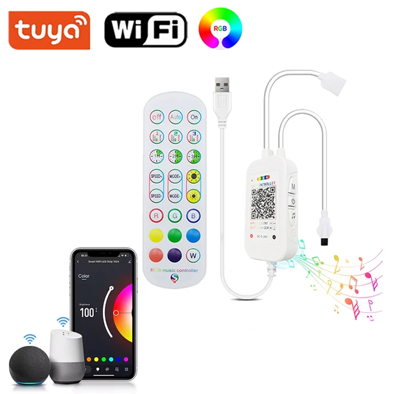 Контроллер освещения Tuya Wi-Fi RGB 5 В 4-контактный светодиодный контроллер RGB Usb Bluetooth Smart Controller Программируемый музыкальный светодиодный светильник Sycn
Контроллер освещения Tuya Wi-Fi RGB 5 В 4-контактный светодиодный контроллер RGB Usb Bluetooth Smart Controller Программируемый музыкальный светодиодный светильник Sycn